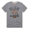 Houston Dynamo FC Homage Unisex MLS x Ted Lasso Believe Graphic Tri-Blend T-Shirt - Gray - Side View