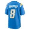 Omarion Hampton Los Angeles Chargers Nike Team Game Jersey - - Detail View