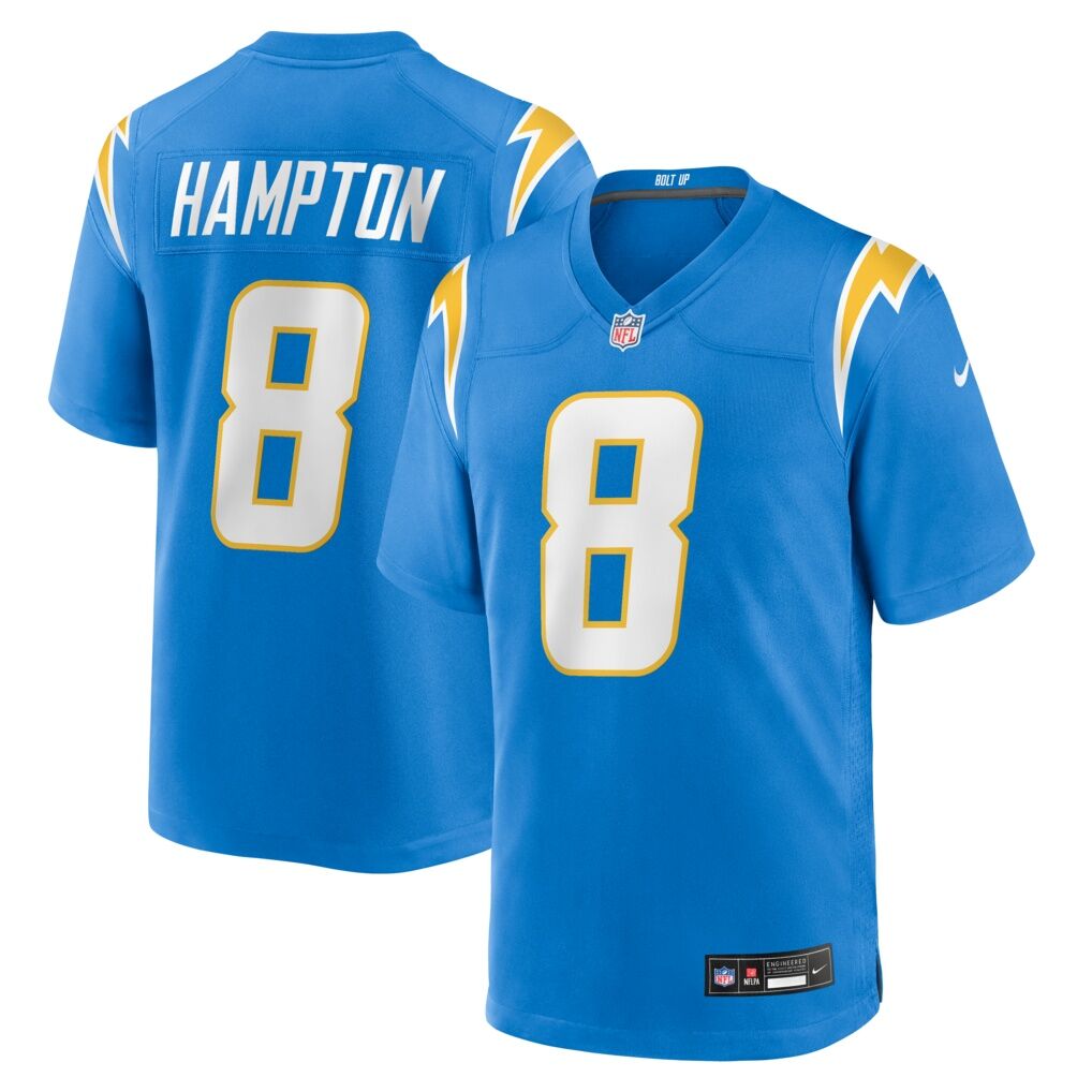 Omarion Hampton Los Angeles Chargers Nike Team Game Jersey -  Powder Blue