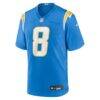 Omarion Hampton Los Angeles Chargers Nike Team Game Jersey - - Side View