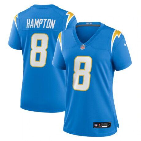Omarion Hampton Los Angeles Chargers Nike Women's Team Game Jersey - - Front View