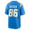 Oronde Gadsden Los Angeles Chargers Nike Team Game Jersey - Powder Blue - Detail View