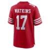 Jordan Watkins San Francisco 49ers Nike Team Game Jersey - - Detail View