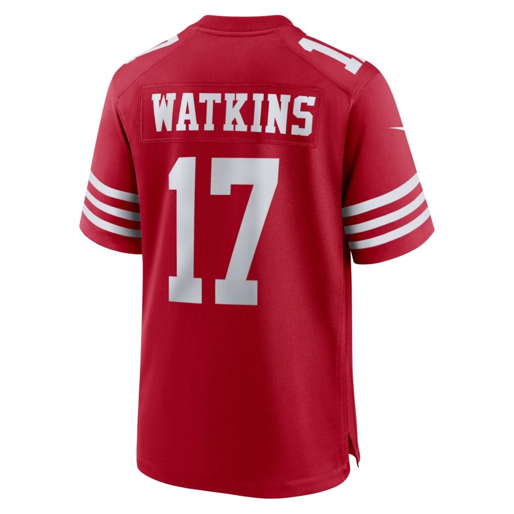 Jordan Watkins San Francisco 49ers Nike Team Game Jersey -  Scarlet