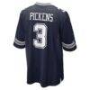 George Pickens Dallas Cowboys Nike Game Jersey - Navy - Detail View