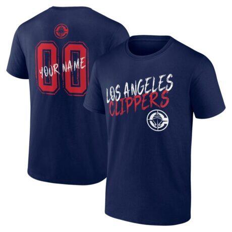 LA Clippers Hustle Custom T-Shirt - Navy - Front View