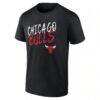 Chicago Bulls Hustle Custom T-Shirt - Black - Back View