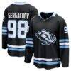 Mikhail Sergachev Utah Mammoth Fashion7 Home Breakaway Player Jersey - Black - Front View