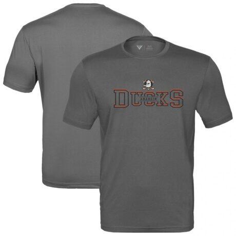 Anaheim Ducks Levelwear Anthem Journey Performance T-Shirt - Charcoal - Front View