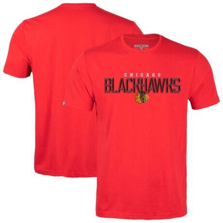 Chicago Blackhawks Levelwear Richmond Carve T-Shirt - Red - Front View