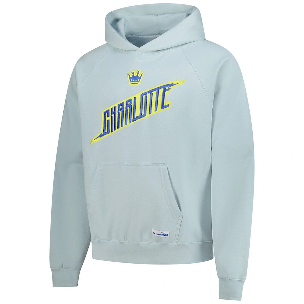 Charlotte FC Sport Design Sweden Wordmark Raglan Hoodie – Light Blue