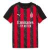AC Milan Puma Youth 2025/26 Home Replica Jersey - Red - Detail View