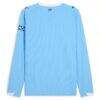 Manchester City Puma 2025/26 Home Replica Long Sleeve Jersey - - Detail View
