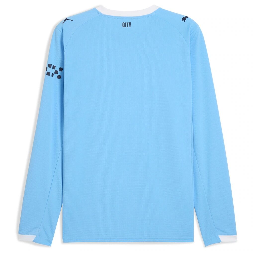 Manchester City Puma 2025/26 Home Replica Long Sleeve Jersey – Sky Blue