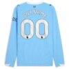 Manchester City Puma 2025/26 Home Replica Long Sleeve Custom Jersey - - Detail View
