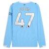 Phil Foden Manchester City Puma 2025/26 Home Replica Long Sleeve Player Jersey - - Detail View