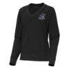 Miami Marlins Antigua Women's Varsity Tri-Blend V-Neck Long Sleeve T-Shirt - - Side View