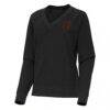 San Francisco Giants Antigua Women's Varsity Tri-Blend V-Neck Long Sleeve T-Shirt - - Side View