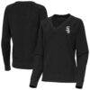 Chicago White Sox Antigua Women's Varsity Tri-Blend V-Neck Long Sleeve T-Shirt - - Front View