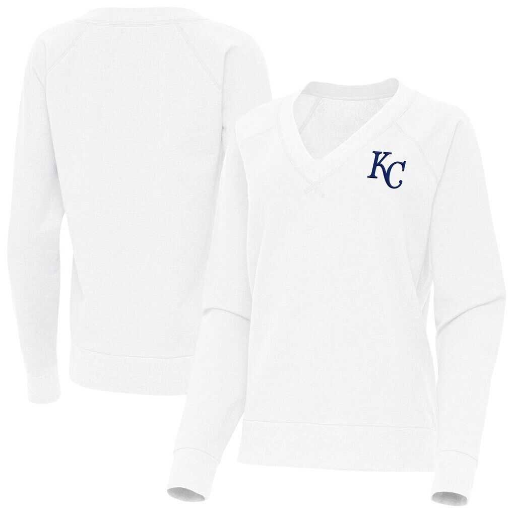 Kansas City Royals Antigua Women's Varsity Tri-Blend V-Neck Long Sleeve T-Shirt