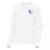 Kansas City Royals Antigua Women's Varsity Tri-Blend V-Neck Long Sleeve T-Shirt - White - Side View