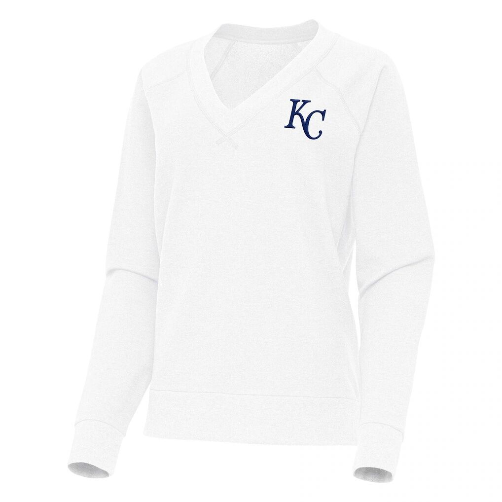 Kansas City Royals Antigua Women's Varsity Tri-Blend V-Neck Long Sleeve T-Shirt