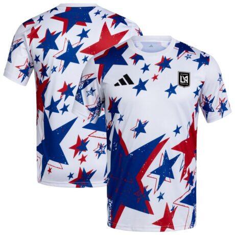 LAFC adidas 2026 Americana Pre-Match Jersey - White - Front View