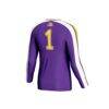LSU Tigers GameDay Greats Unisex #1 Lightweight Volleyball Fashion Jersey - Purple - Detail View