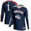 Gonzaga Bulldogs GameDay Greats Unisex #1 Lightweight Volleyball Fashion Jersey - Navy - Front View