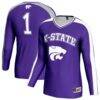 Kansas State Wildcats GameDay Greats Unisex #1 Lightweight Volleyball Fashion Jersey - Purple - Front View