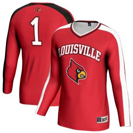 Louisville Cardinals GameDay Greats Youth #1 Lightweight Volleyball Fashion Jersey - Red - Front View