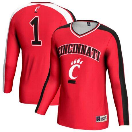 Cincinnati Bearcats GameDay Greats Youth #1 Lightweight Volleyball Fashion Jersey - Red - Front View