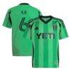Ilie Sanchez Austin FC adidas Youth 2025 The Heartbeat Kit Replica Player Jersey - Green - Front View