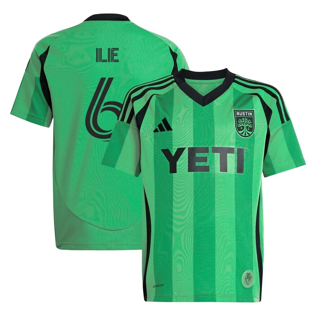 Ilie Sanchez Austin FC adidas Youth 2025 The Heartbeat Kit Replica Player Jersey