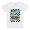 Miami Marlins Tiny Turnip Infant Pizza T-Shirt - White - Front View