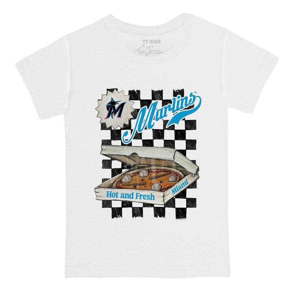 Miami Marlins Tiny Turnip Infant Pizza T-Shirt