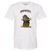Milwaukee Brewers Tiny Turnip Unisex Sloth T-Shirt - White - Front View
