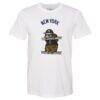 New York Yankees Tiny Turnip Unisex Sloth T-Shirt - White - Front View