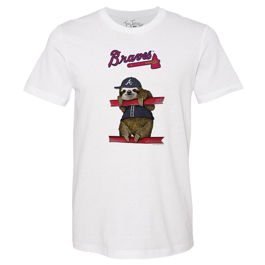 Atlanta Braves Tiny Turnip Unisex Sloth T-Shirt