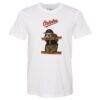 Baltimore Orioles Tiny Turnip Unisex Sloth T-Shirt - White - Front View