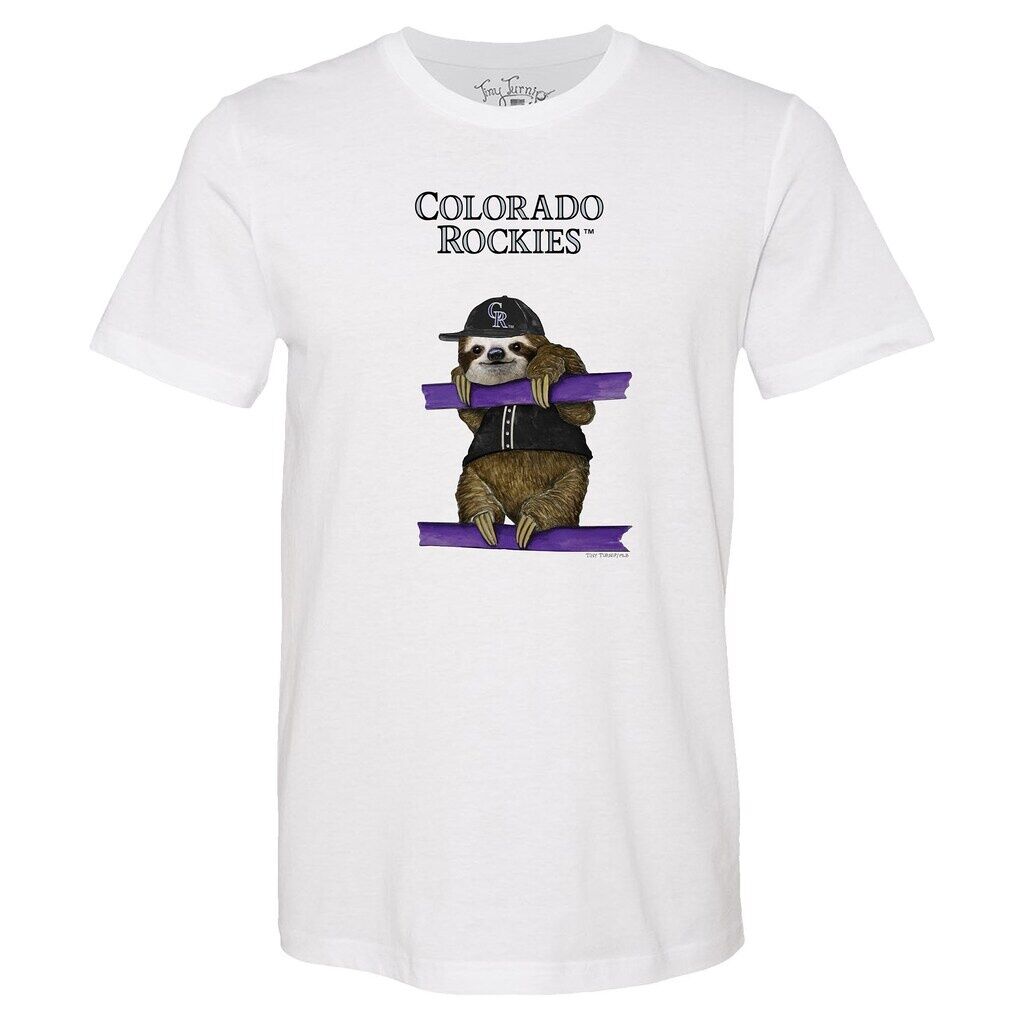Colorado Rockies Tiny Turnip Unisex Sloth T-Shirt