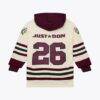 Chicago Blackhawks Mitchell & Ness x Just Don Jersey Hoodie - Cream - Side View