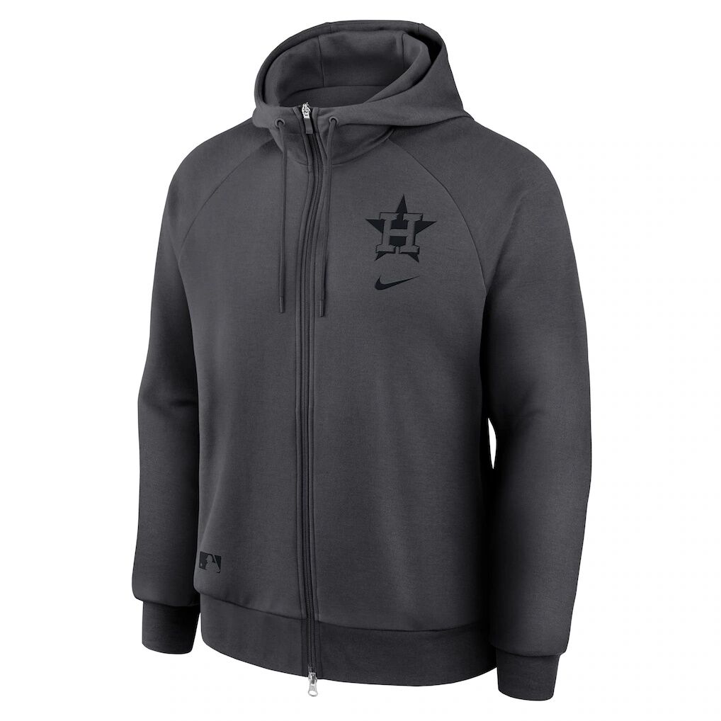 Houston Astros Nike Authentic Collection Player Raglan Dri-FIT Full-Zip Hoodie – Anthracite