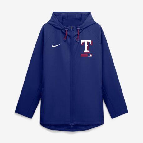 Texas Rangers Nike Authentic Collection Raglan Therma-FIT Full-Zip Hooded Jacket - - Alt1