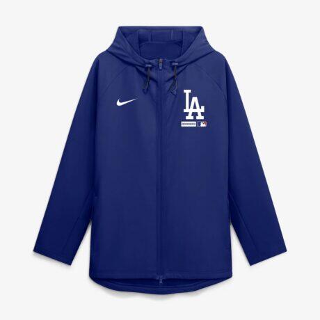 Los Angeles Dodgers Nike Authentic Collection Raglan Therma-FIT Full-Zip Hooded Jacket - Royal - Alt1