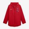 Los Angeles Angels Nike Authentic Collection Raglan Therma-FIT Full-Zip Hooded Jacket - Red - Alt1