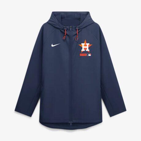 Houston Astros Nike Authentic Collection Raglan Therma-FIT Full-Zip Hooded Jacket - Navy - Alt1