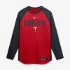 Minnesota Twins Nike Authentic Collection Raglan Dri-FIT Sweatshirt - Red - Alt1