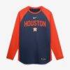 Houston Astros Nike Authentic Collection Raglan Dri-FIT Sweatshirt - Navy - Alt1