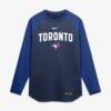 Toronto Blue Jays Nike Authentic Collection Raglan Dri-FIT Sweatshirt - Navy - Alt1